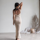 JUNI - SAND Knit Slip Dress