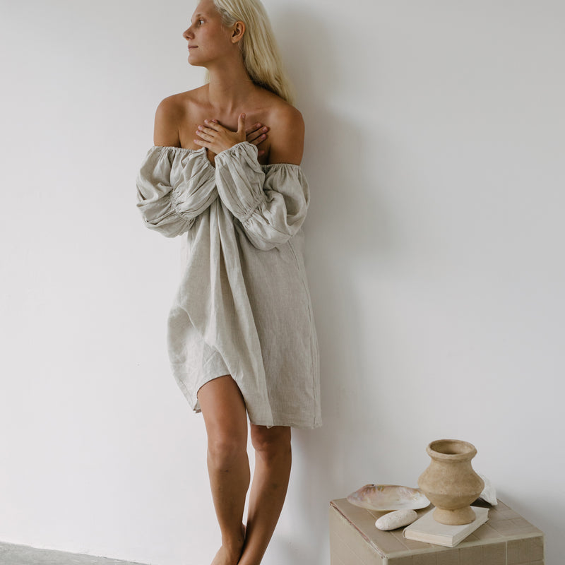 CHLOE - Double Puff Sleeve Dress