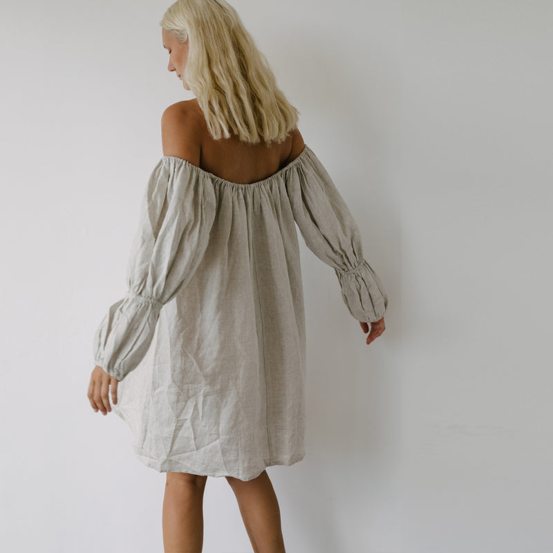 CHLOE - Double Puff Sleeve Dress