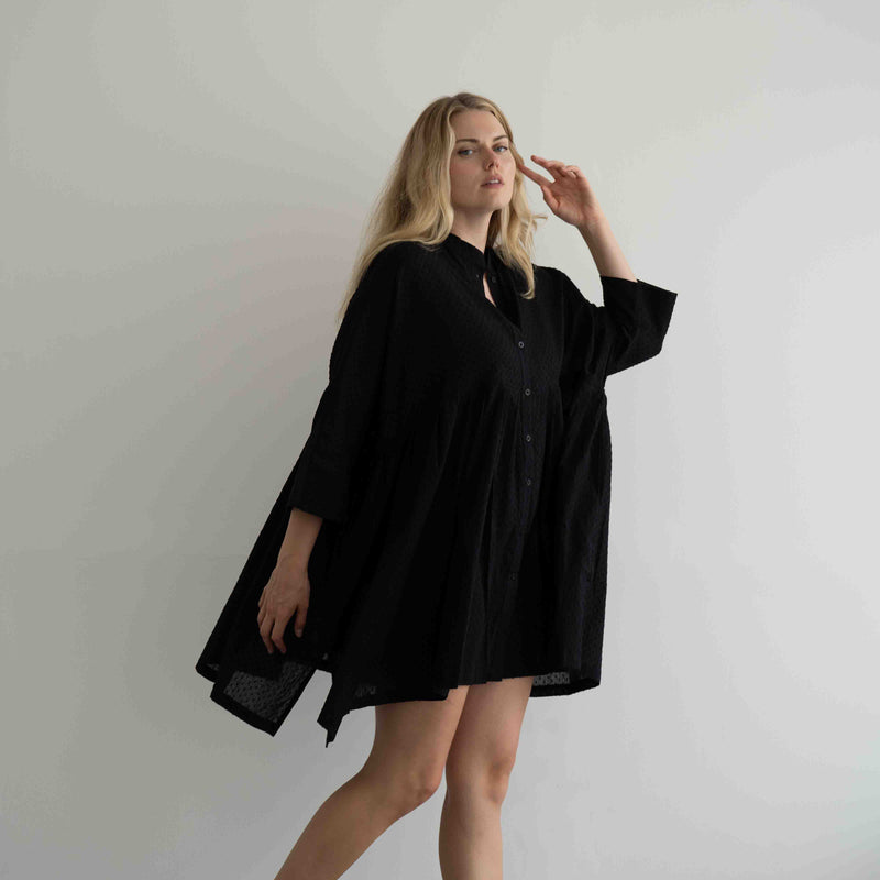 AIDEN - WHITE Buttoned Dress