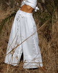 Pre-Order ATILLA - WHITE Linen Cascade Pant