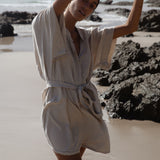 YIN - NATURAL Linen Playsuit