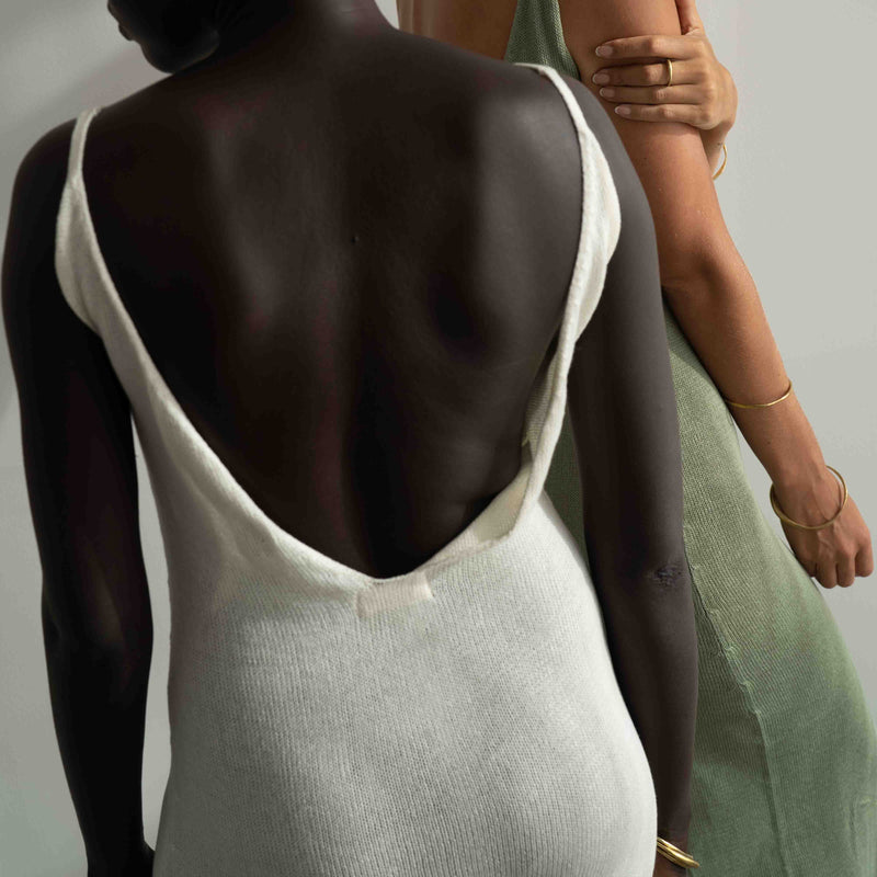 JUNI - SAND Knit Slip Dress