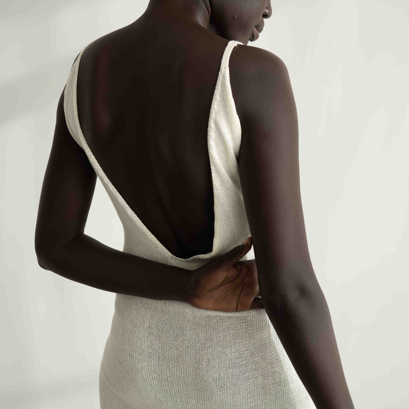 JUNI - SAND Knit Slip Dress